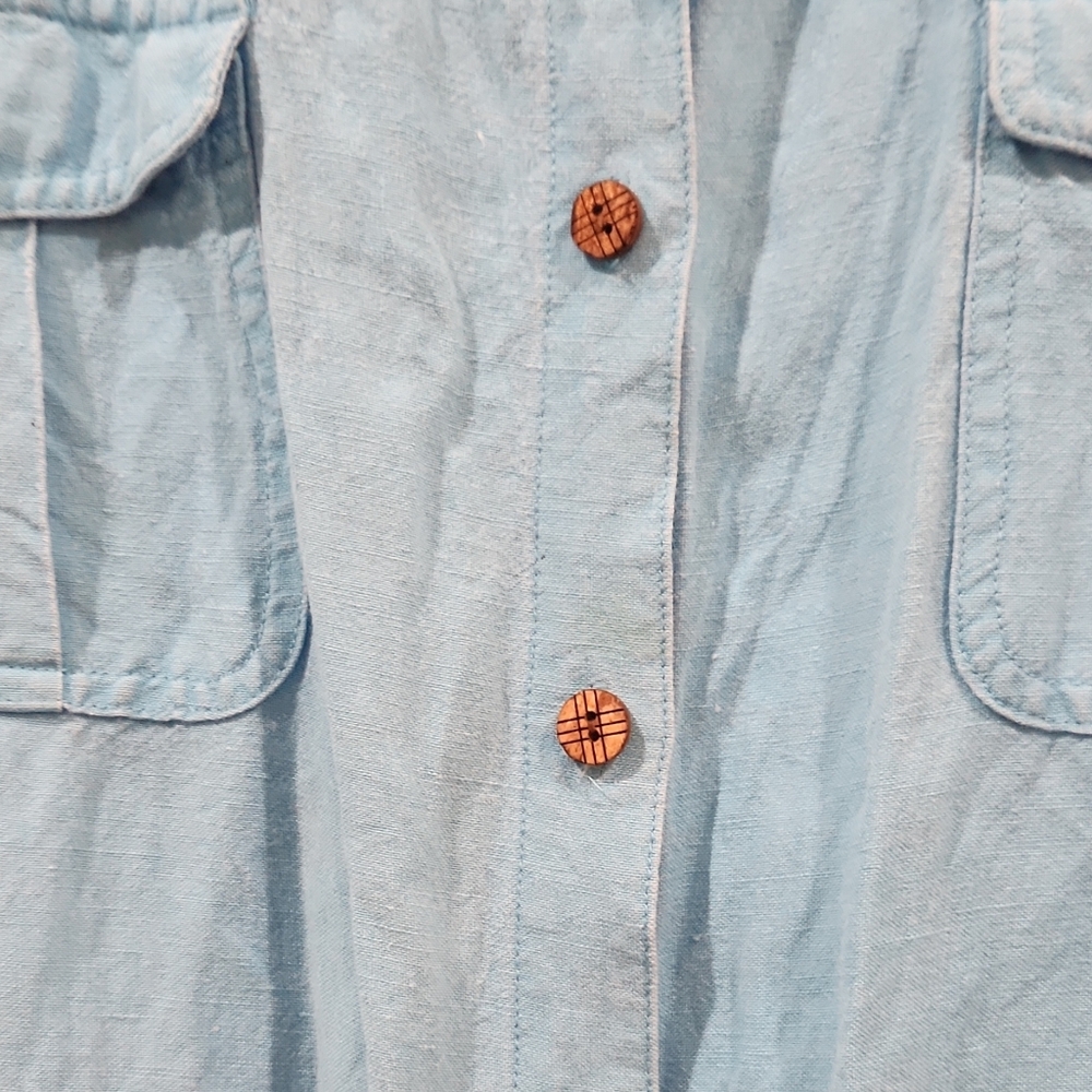 Ruby Rd. Bright Blue Button-Up Shirt - Picture 3 of 9